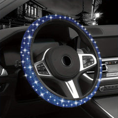 Henisa Acrylic Diamond Steering Wheel Cover - 36.83-38.1 cm - Women's Gift