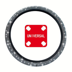Henisa Acrylic Diamond Steering Wheel Cover - 36.83-38.1 cm - Women's Gift