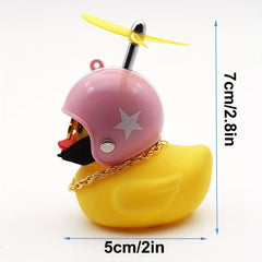 Duck With Helmet Car Ornament Dashboard Decoration Accessories