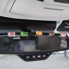 6pcs Mini Anime Car Center Console Ornaments Sleeping Bunny Sheep Bear
