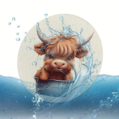 2pcs Cow Water Absorbable Car Cup Holder Coaster Mats