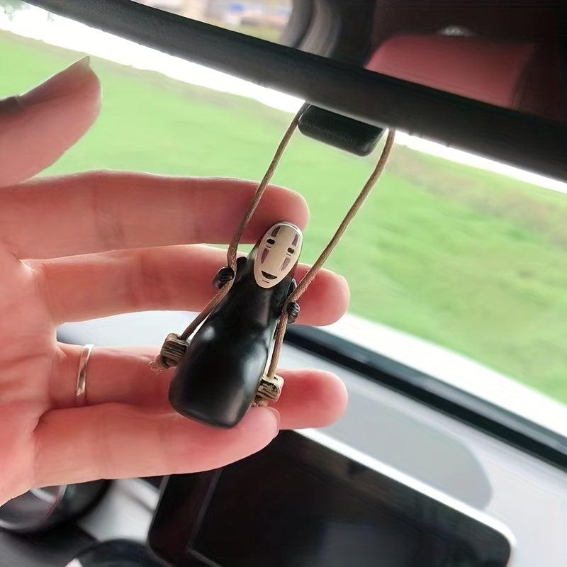 No Face Man Car Pendant Swing Car Decoration Anime Car Accessories