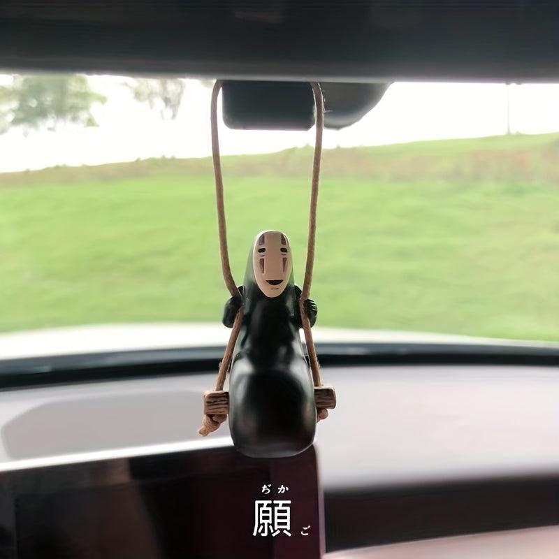 No Face Man Car Pendant Swing Car Decoration Anime Car Accessories
