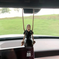 No Face Man Car Pendant Swing Car Decoration Anime Car Accessories