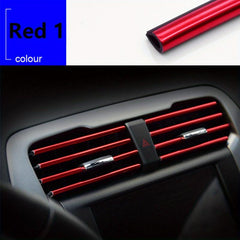 10pcs Car Air Outlet Decorative Strip U-shaped Car Interior Styling