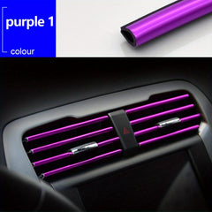 10pcs Car Air Outlet Decorative Strip U-shaped Car Interior Styling