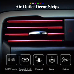 10pcs Car Air Outlet Decorative Strip U-shaped Car Interior Styling
