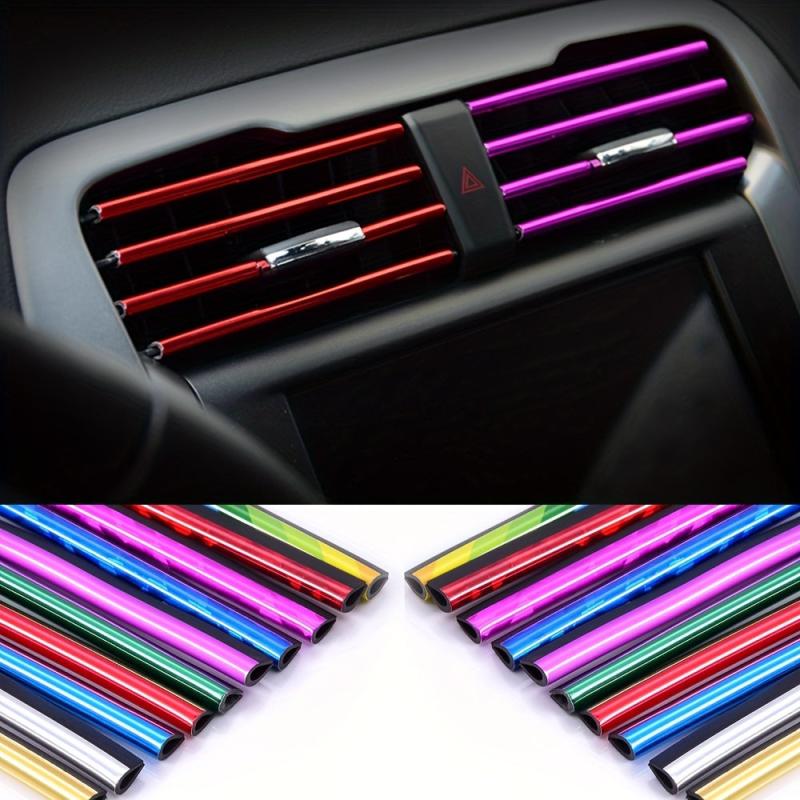 10pcs Car Air Outlet Decorative Strip U-shaped Car Interior Styling