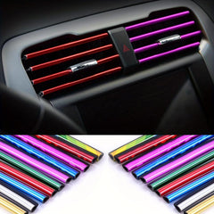 10pcs Car Air Outlet Decorative Strip U-shaped Car Interior Styling