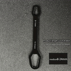 1PC 3 24mm Double Head Wrench Universal Self-tightening Adjustable