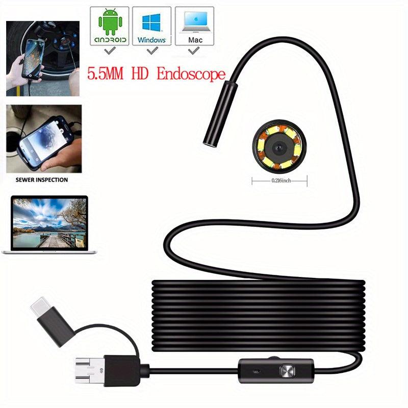 5.5mm Industrial Endoscope IP67 Waterproof Tool Android Type C Interface