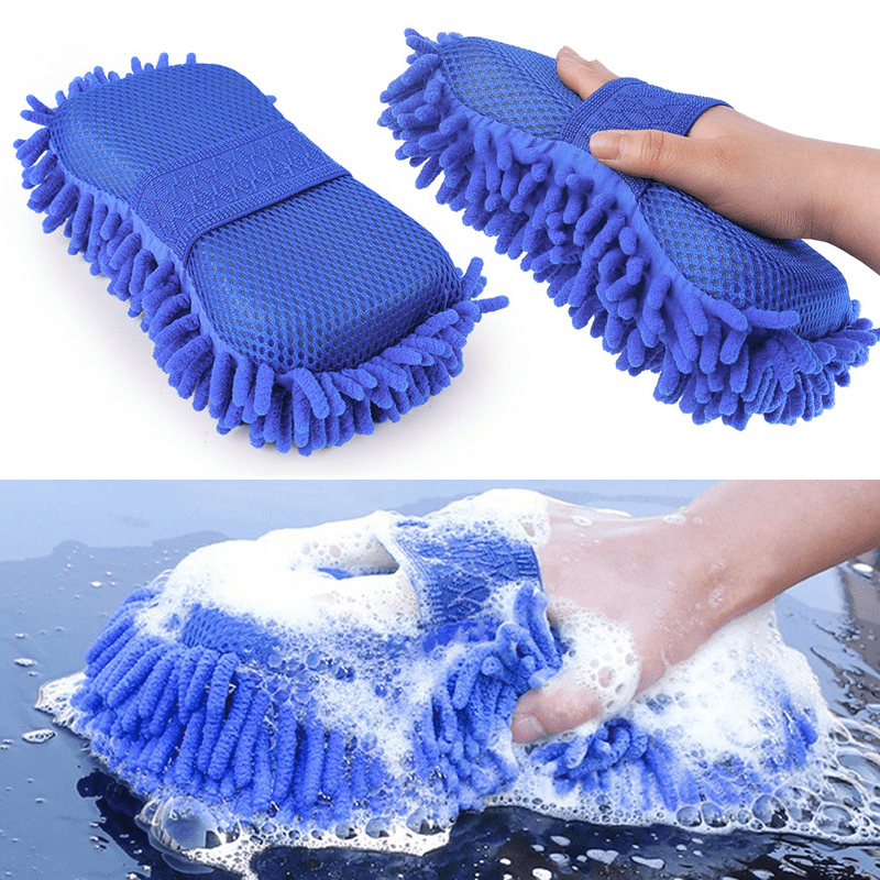 Car Motorcycle Washing Sponge Brush Soft Chenille Microfiber Water Absorbtion