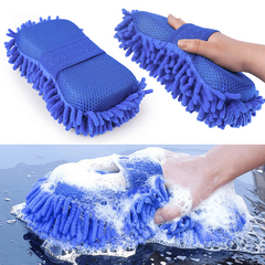 Car Motorcycle Washing Sponge Brush Soft Chenille Microfiber Water Absorbtion