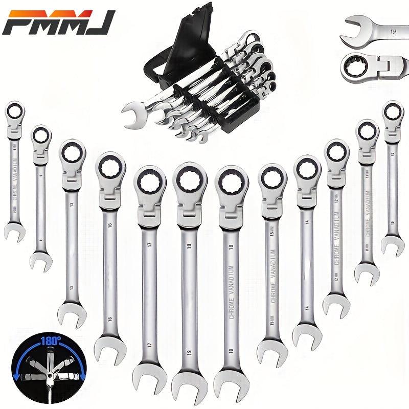 8 19mm Combo Ratchet Wrench Dual Purpose Tool Set Car Repair Hand Tool