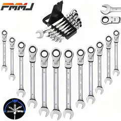 8 19mm Combo Ratchet Wrench Dual Purpose Tool Set Car Repair Hand Tool
