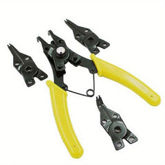 4-In-1 Circlip Pliers Set Snap Ring Pliers Crimp Removable Plier Head Retaining