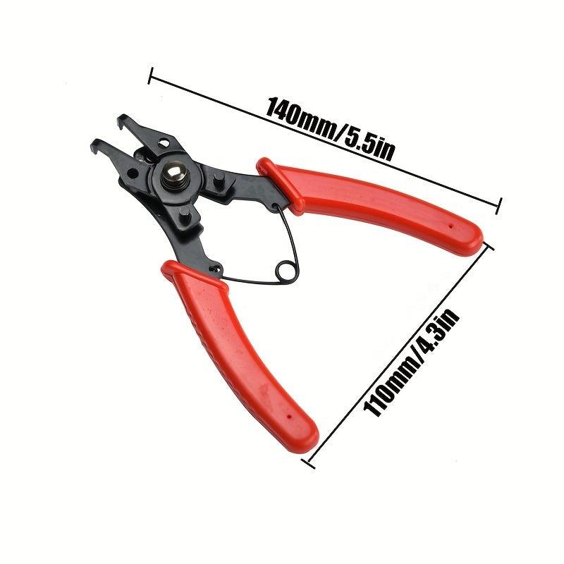 4-In-1 Circlip Pliers Set Snap Ring Pliers Crimp Removable Plier Head Retaining