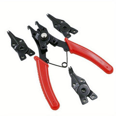 4-In-1 Circlip Pliers Set Snap Ring Pliers Crimp Removable Plier Head Retaining
