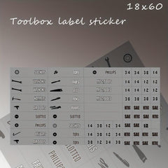 99pcs Tool Box Label Decal Sticker Set Organization for Toolbox