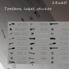 99pcs Tool Box Label Decal Sticker Set Organization for Toolbox