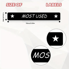 30pcs Tool Box Organizational Labels for Steel Tool Chest Drawer