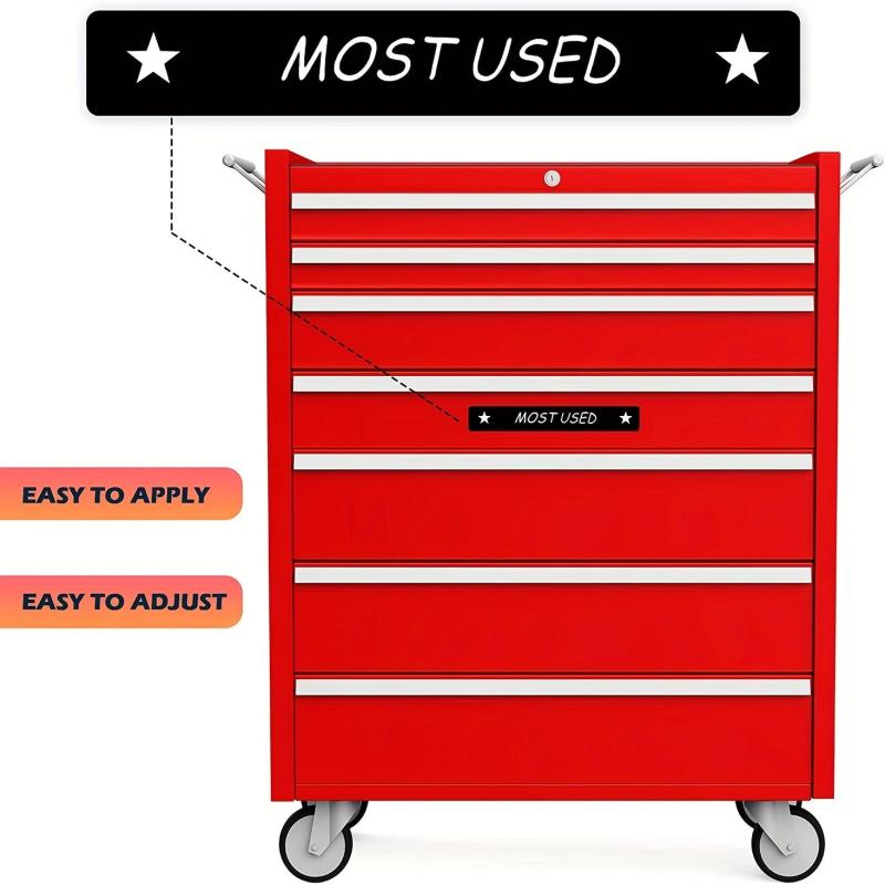 30pcs Tool Box Organizational Labels for Steel Tool Chest Drawer