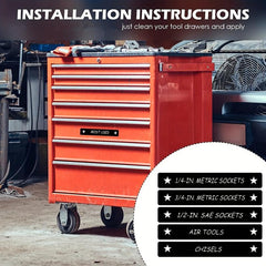 30pcs Tool Box Organizational Labels for Steel Tool Chest Drawer