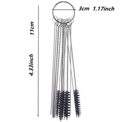 15pcs Carburetor Cleaning Brush Set 10 Needles & 5 Brushes