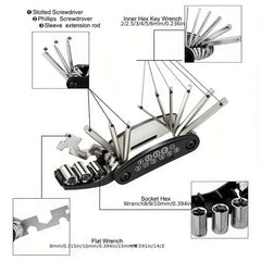 Pocket Folding Screwdriver Hex Wrench Repair Tools