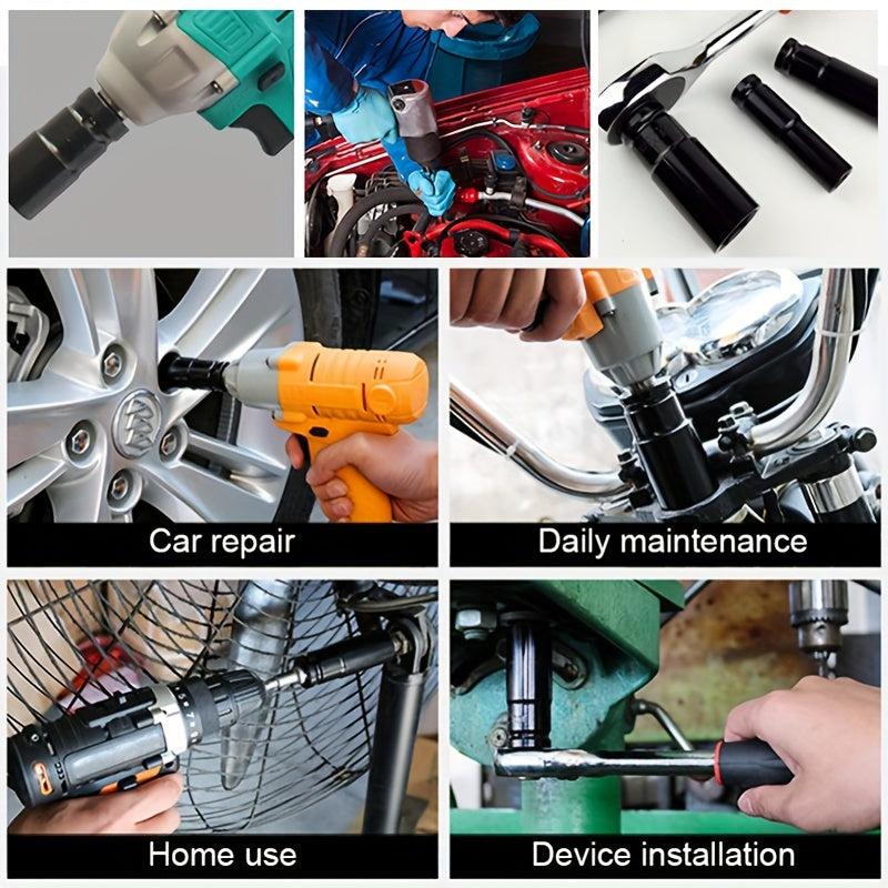 10pcs 2 54 5 08cm Impact Socket Set Carbon Steel Auto Repairing Tool