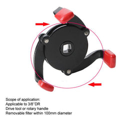 Adjustable Filter Wrench Tool 60-100mm Car Repair 3 Way Filter Removal