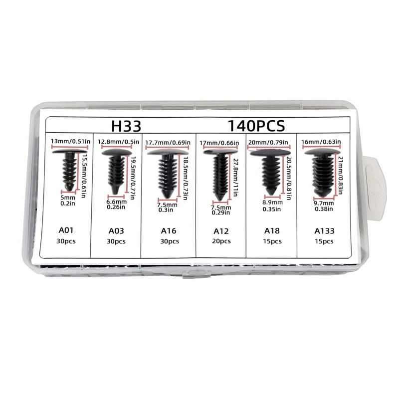140pcs Plastic Clip Bumper Door Lining Ceiling Rivet Kit