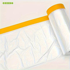 Pre Taped Masking Film Clear Plastic Sheeting
