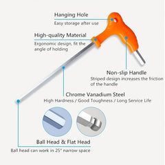 4mm T-Handle Hex Wrench with Flat Ball Head