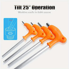4mm T-Handle Hex Wrench with Flat Ball Head
