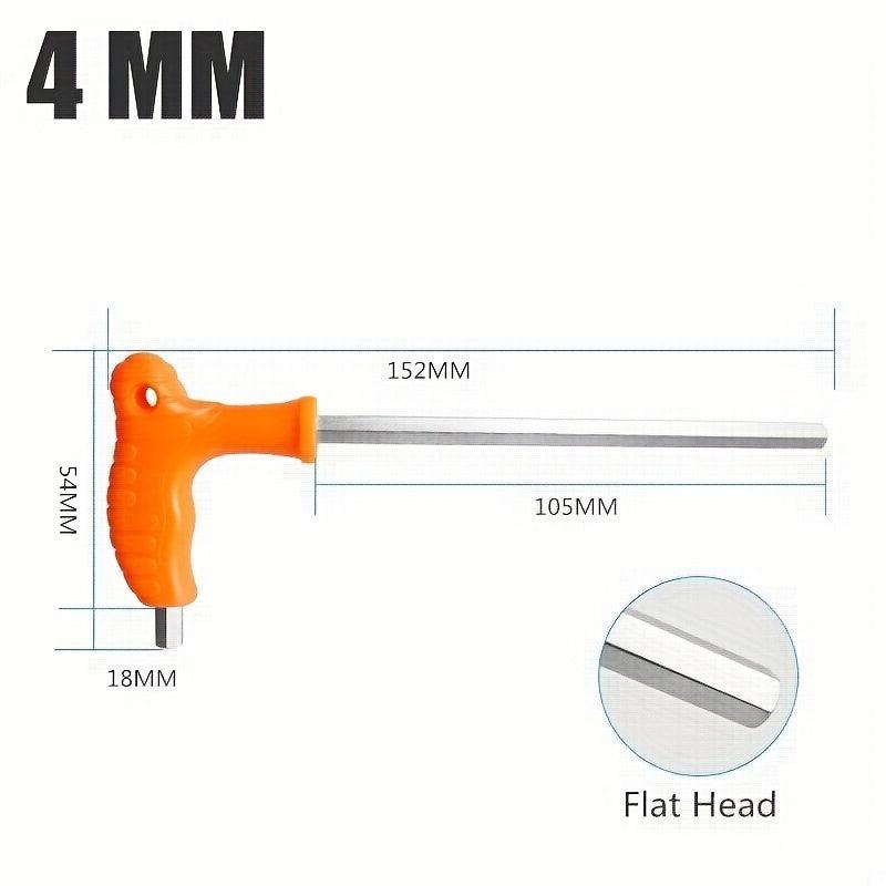4mm T-Handle Hex Wrench with Flat Ball Head