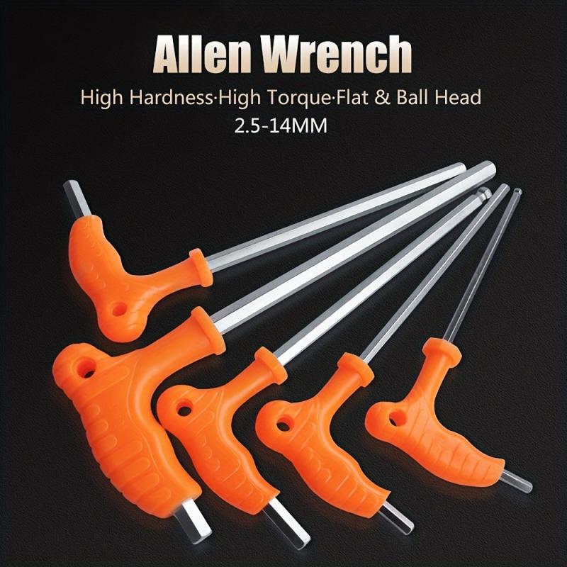 4mm T-Handle Hex Wrench with Flat Ball Head