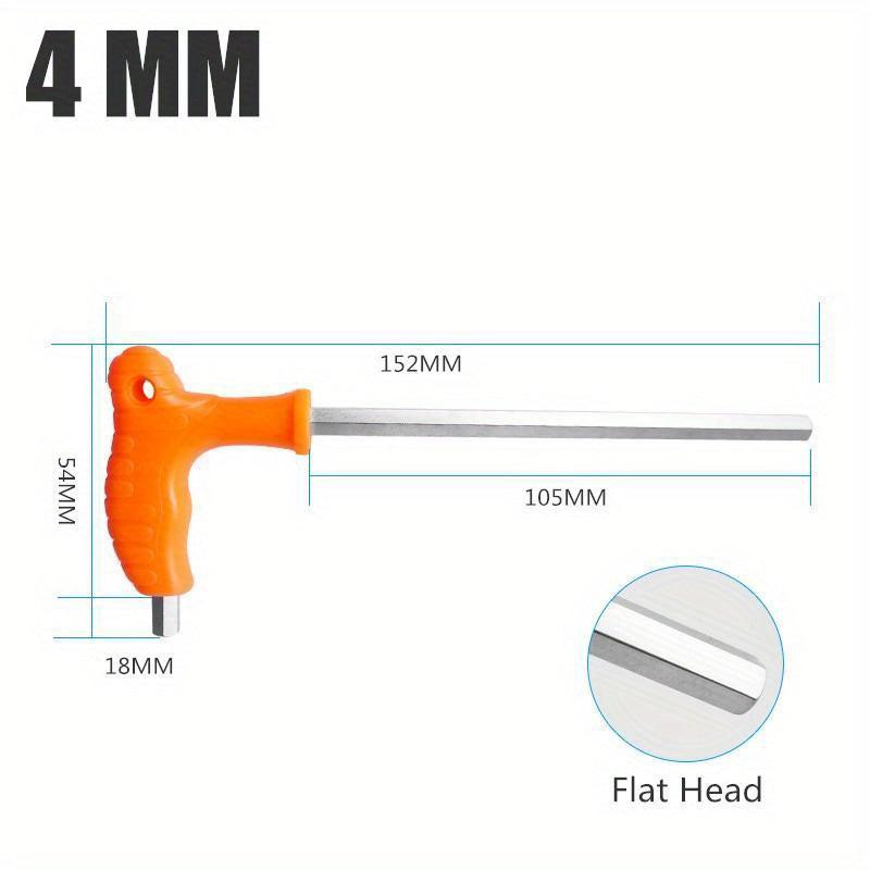 4mm T-Handle Hex Wrench with Flat Ball Head