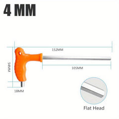 4mm T-Handle Hex Wrench with Flat Ball Head