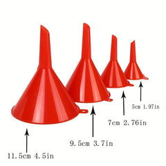 Set of 4 Multipurpose Funnels for Adding Liquids