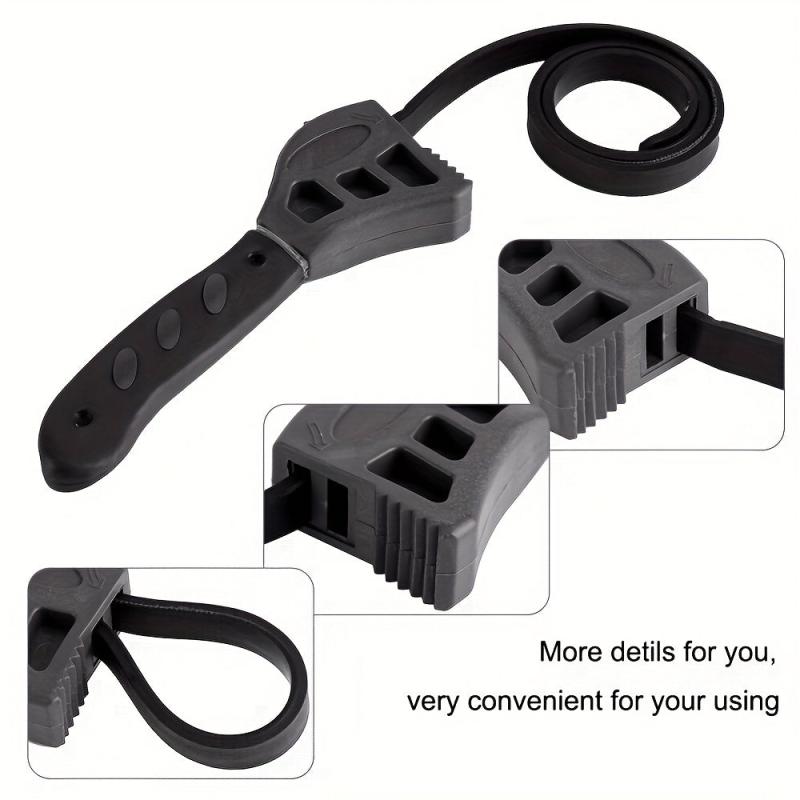 Rubber Belt Wrench Adjustable Bottle Opener Auto Filter Car Repair Spanner