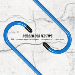 Brake Caliper Hangers Hooks With Rubber Caps 4 PCS