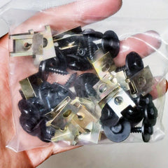 40pcs Chassis Engine Guard Metal Nut Screw Washers U Nut Clip