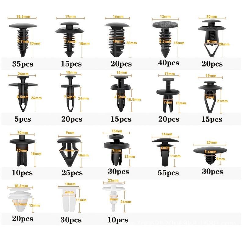 415 Pcs Car Body Retainer Clips Set Tailgate Handle Rod Clip Fastener Remover 18