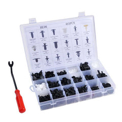 415 Pcs Car Body Retainer Clips Set Tailgate Handle Rod Clip Fastener Remover 18