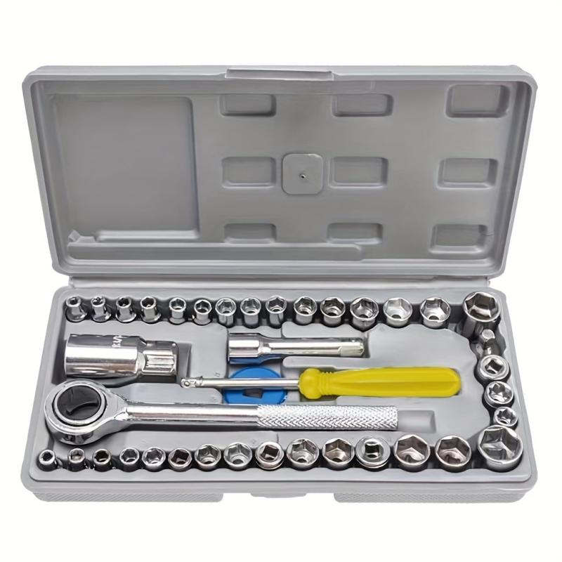 40pcs Socket Drive Ratchet Wrench Set Household Repair Hand Tool Sets Car Repair