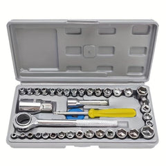 40pcs Socket Drive Ratchet Wrench Set Household Repair Hand Tool Sets Car Repair