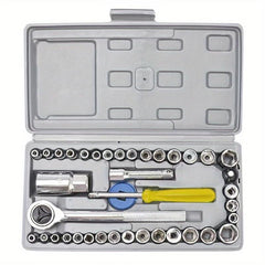 40pcs Socket Drive Ratchet Wrench Set Household Repair Hand Tool Sets Car Repair