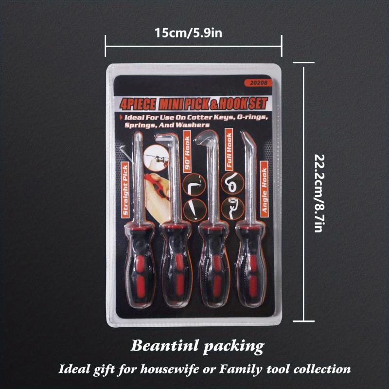 4Pcs Auto Seal O Ring Gasket Pick Hook Puller Set