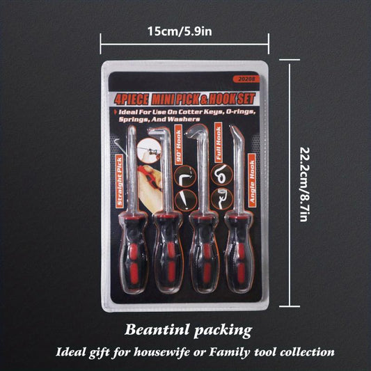 4Pcs Auto Seal O Ring Gasket Pick Hook Puller Set